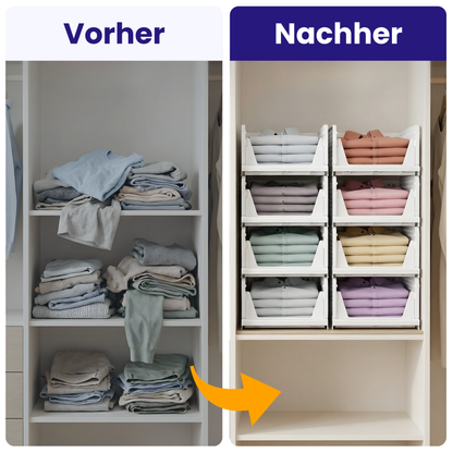 Stapelbare Kleiderschrank-Organizer Box – Mehr Ordnung im Kleiderschrank