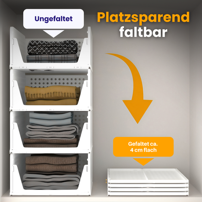Stapelbare Kleiderschrank-Organizer Box – Mehr Ordnung im Kleiderschrank